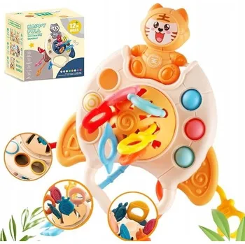 ZABAWKA SENSORYCZNA KOLOROWA GRYZAK Chrastítko Montessori Vzory