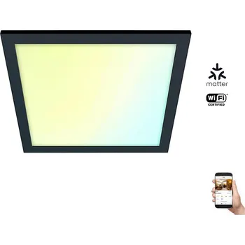 WiZ - LED Stmívatelné stropní svítidlo SUPERSLIM LED/12W/230V černá Wi-Fi