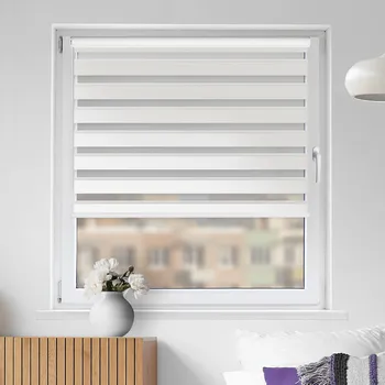 Roleta FEXI Zatemňovací Roleta Den a noc, Oriental bílá, AA 101n v MAXI kazetě, 150x30 cm