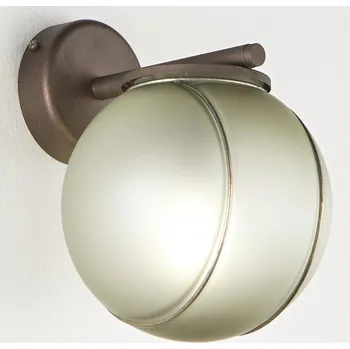 Nástěnné svítidlo SIRU - Nástěnná lampa FLORET 1xE14/40W/230V hnědá/šedá benátské sklo