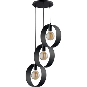 Lustr na lanku HAPPY 3xE27/60W/230V černá