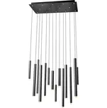 Redo 01-2056 - LED Lustr na lanku MADISON 14xLED/4W/230V černá