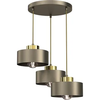 Lustr na lanku MARTI 3xE27/15W/230V mosaz/zlatá