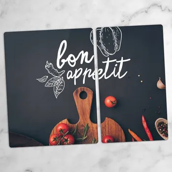 Obraz Stylové a odolné skleněné desky s potiskem Bon Apetit Deska 40x52 a 30x52