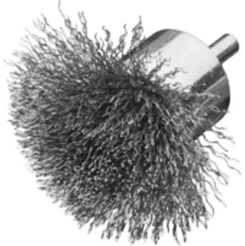 Drátěný kartáč Lessmann 456163 | Štětcový kartáč se stopkou průměr 6 mm ocelový drát, zvlněný průměr 70x29 / 0,30