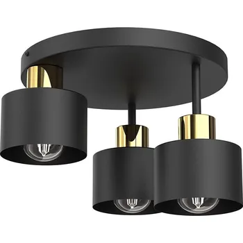 Stropní svítidlo PARKLA 3xE27/15W/230V černá/zlatá