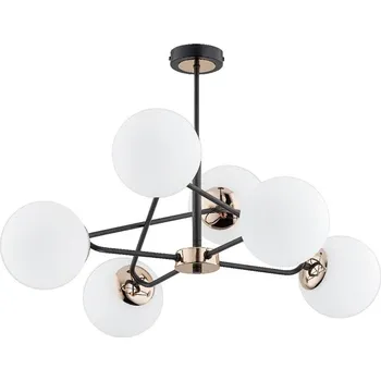 Lustr na tyči SAGITO 6xE14/10W/230V zlatá