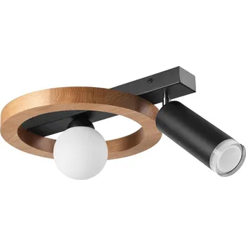 Bodové svítidlo Bodové svítidlo OTIS 1xG9/5W/230V + 1xE27/15W/230V dub