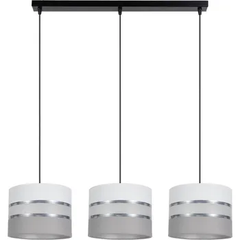 Lustr na lanku CORAL 3xE27/60W/230V bílá/šedá
