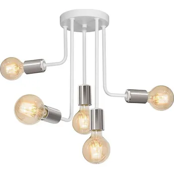 Lustr na tyči CANDELA 5xE27/15W/230V bílá