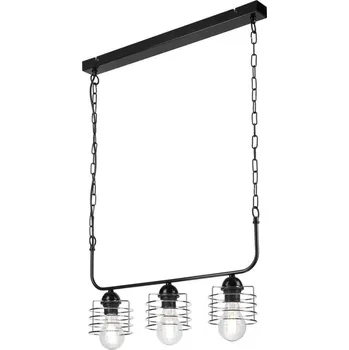 Lustr na řetězu MORGAN 3xE27/60W/230V černá/chrom