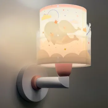 Dětské svítidlo Dalber 61179S - Dětské nástěnné svítidlo WHALE DREAMS 1xE27/15W/230V růžová