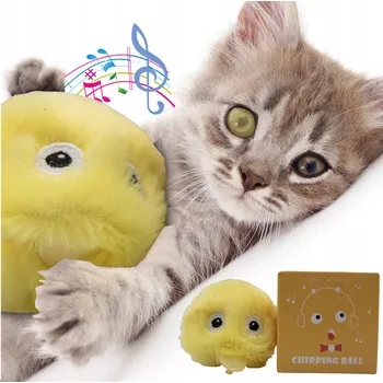 plyšák PLYŠOVÝ INTERAKTIVNÍ MÍČEK PRO KOČKY ZVUKOVÉ EFEKTY, ZVUK BROUKA