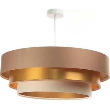 Lustr na lanku TRINITI 1xE27/60W/230V béžová/zlatá