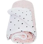 MOTHERHOOD - Deka bavlněná mušelínová dvouvrstvá 95x110 cm růžová