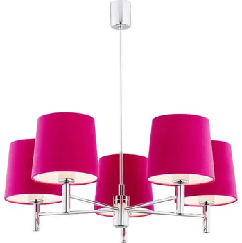 Argon 2075 - Lustr na tyči BOLZANO 5xE27/15W/230V růžová