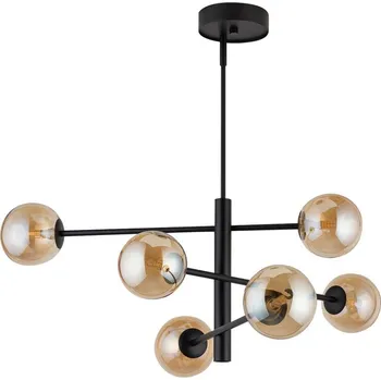 Lustr na tyči ORO 6xG9/12W/230V černá/zlatá