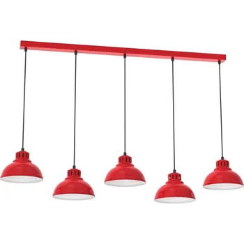 Lustr na lanku SVEN 5xE27/15W/230V červená