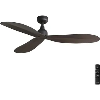 Stropní ventilátor FARO 34301 - Stropní ventilátor PALMA hnědá pr. 129 cm IP44 + dálkové ovládání