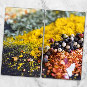 Obraz Skleněné Dekorativní Desky Na Servírování Jednohubek Zelenina Koření 2x30x52