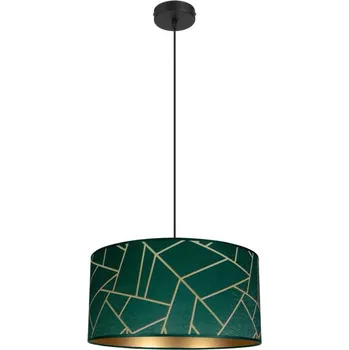 Lustr na lanku RELLA 1xE27/60W/230V zelená/zlatá