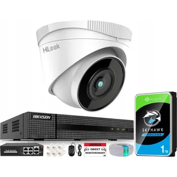 Bezpečnostní kamera IP Monitoring pro Dům 1 Kamera 5Mpx HiLook + Záznamové zařízení Hikvision 4 Kanály