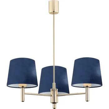 Argon 1485 - Lustr na tyči PONTE 3xE27/15W/230V modrá/mosaz