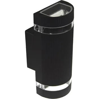 Venkovní osvětlení Venkovní nástěnné svítidlo KORTEK 2xGU10/30W/230V IP44 černá