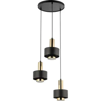 Lustr na lanku RIF LUX 3xGX53/12W/230V pr. 38 cm černá/zlatá