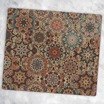 Kuchyňské prkénko Tvrzené Skleněné Prkénko do Kuchyně s Dekorativní Grafikou Kreativní Mozaika 60x52