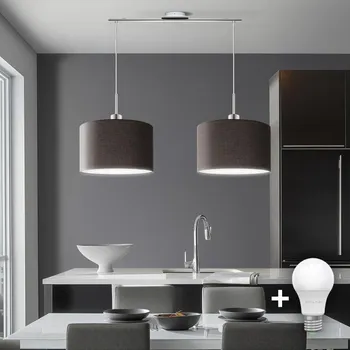 Eglo - LED Lustr na lanku TUNJA 2xE27/60W/230V hnědá