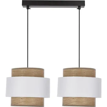 Lustr na lanku FORNI 2xE27/40W/230V hnědá/bílá