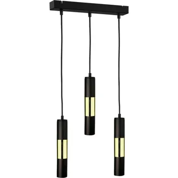 Lustr na lanku MAGNUMA 3xGU10/50W/230V černá/zlatá