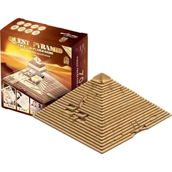 Hlavolam EscapeWelt - 3D dřevěná mechanická skládačka hlavolamu Pyramida