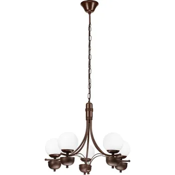 Brilagi - LED Lustr na řetězu COTTAGE 5xG9/40W/230V dub/bílá