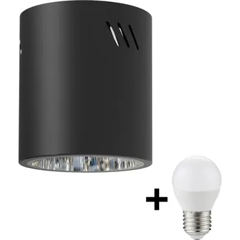 Bodové svítidlo LED Bodové svítidlo GEORGE 1xE27/6W/230V pr. 11 cm černá