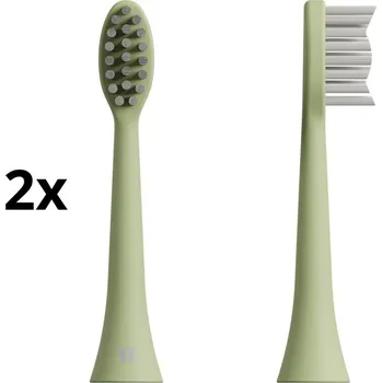 Elektrický zubní kartáček TESLA Smart - SADA 2x Náhradní hlavice pro sonický kartáček TS200 zelená