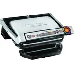 Tefal - Kontaktní gril OPTIGRILL+ INOX WAFFLES 2000W/230V černá/chrom