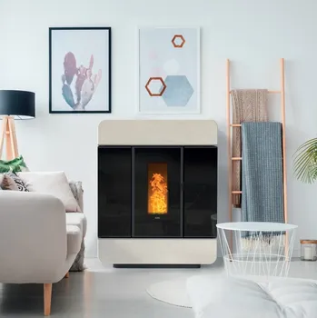 Krbová kamna Tenká kamna s výměníkem na pelety Klover DIVA SLIM 18/15 kW