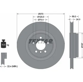 Brzdový kotouč Brzdový kotouč TEXTAR 92270003