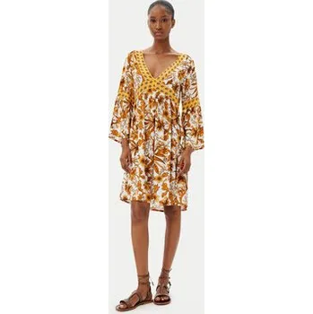 Dámské šaty Selmark Letní šaty BM298 Žlutá Relaxed Fit M