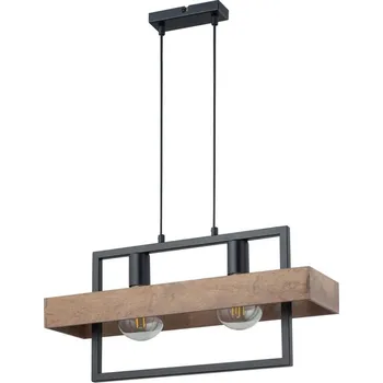 Lustr na lanku ROBIN 2xE27/60W/230V dřevo