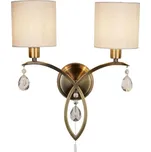 Searchlight 1602-2AB - Nástěnná lampa ALBERTO 2xE14/60W/230V