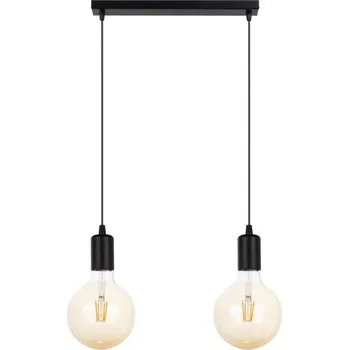Lustr na lanku MIROS 2xE27/60W/230V černá