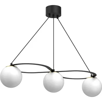 Lustr na lanku BALLO 3xE27/15W/230V černá/bílá