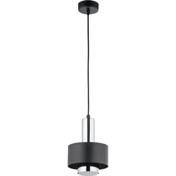 Lustr na lanku RIF LUX 1xGX53/12W/230V pr. 15 cm černá/lesklý chrom