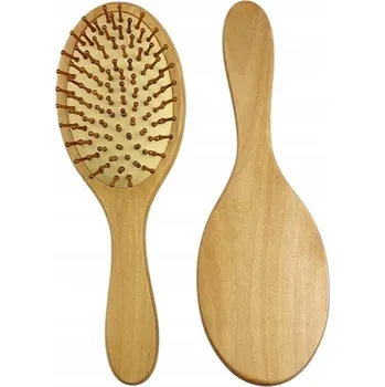 kartáč na vlasy Dřevěný kartáč na vlasy s dřevěnými štětinami pro dlouhé vlasy - velký, pro rozčesávání