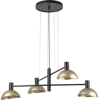 Lustr na lanku ARTIS 4xE14/40W/230V černá/zlatá