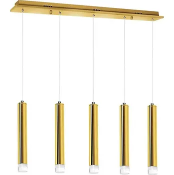 LED Lustr na lanku GOLDIE 5xLED/25W/230V zlatá