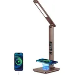 Immax 08975L-LED Stmívatelná lampa s bezdr. nabíjením KINGFISHER 8,5W/230V hnědá